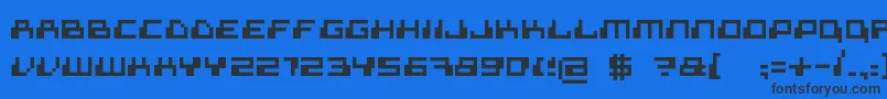 Superdig Font – Black Fonts on Blue Background