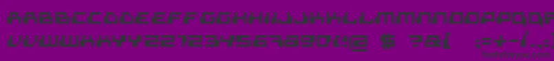 フォントSuperdig – 紫の背景に黒い文字