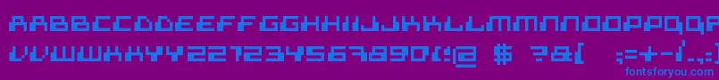 Superdig Font – Blue Fonts on Purple Background