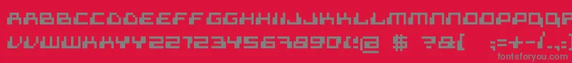 Superdig Font – Gray Fonts on Red Background