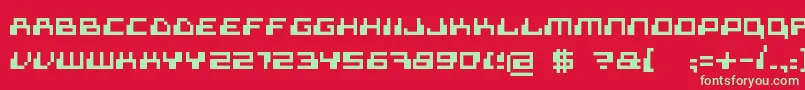 Superdig Font – Green Fonts on Red Background