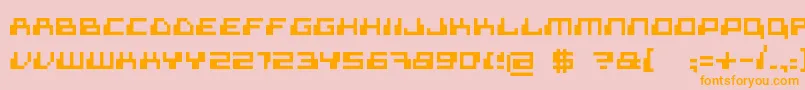 Superdig Font – Orange Fonts on Pink Background