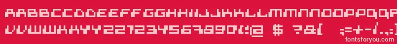 Superdig Font – Pink Fonts on Red Background