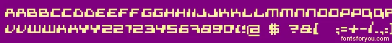 Superdig Font – Yellow Fonts on Purple Background