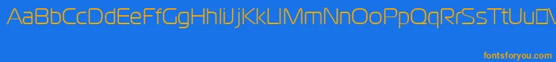 Czcionka CgoMagistralCyrillic – pomarańczowe czcionki na niebieskim tle