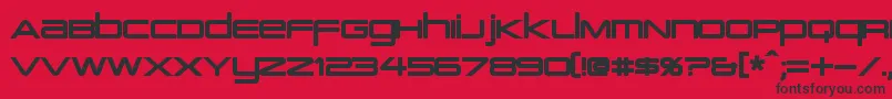 PcapTerminalBold Font – Black Fonts on Red Background