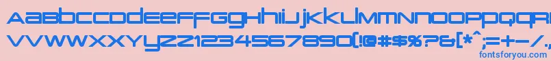 PcapTerminalBold Font – Blue Fonts on Pink Background