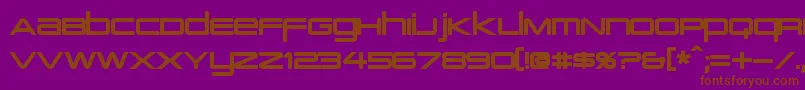 PcapTerminalBold Font – Brown Fonts on Purple Background