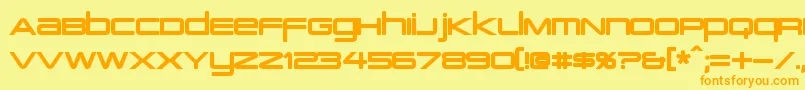 PcapTerminalBold Font – Orange Fonts on Yellow Background