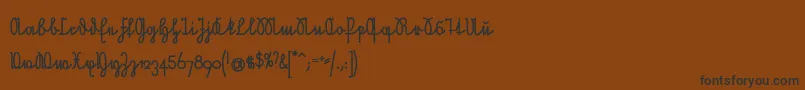 NeueRudelskopfVerbundenFett Font – Black Fonts on Brown Background