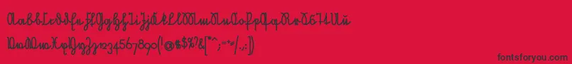 NeueRudelskopfVerbundenFett Font – Black Fonts on Red Background