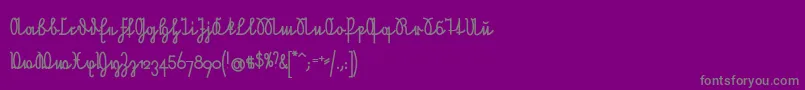 NeueRudelskopfVerbundenFett Font – Gray Fonts on Purple Background