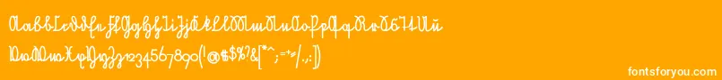 NeueRudelskopfVerbundenFett Font – White Fonts on Orange Background