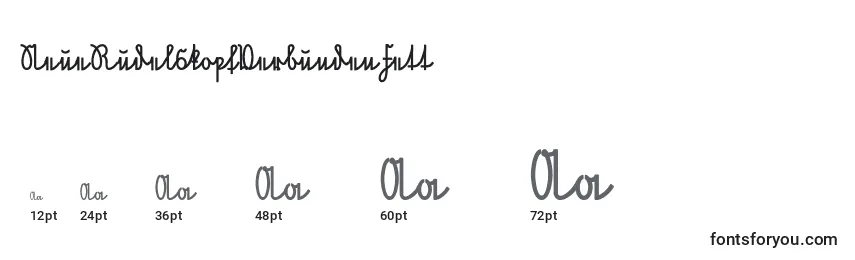 NeueRudelskopfVerbundenFett Font Sizes