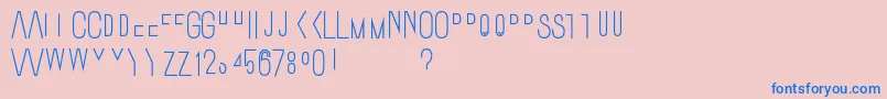 Ostrichsansstack2 Font – Blue Fonts on Pink Background