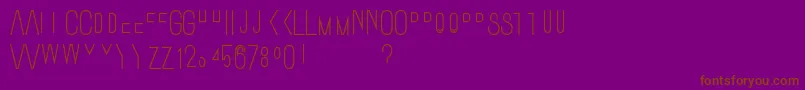 Ostrichsansstack2 Font – Brown Fonts on Purple Background