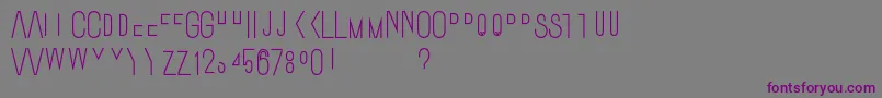 Шрифт Ostrichsansstack2 – фиолетовые шрифты на сером фоне