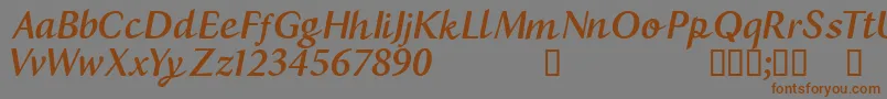 CfbostonRegular Font – Brown Fonts on Gray Background