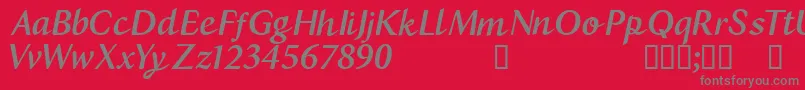 CfbostonRegular Font – Gray Fonts on Red Background