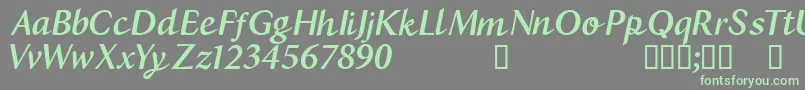 CfbostonRegular Font – Green Fonts on Gray Background