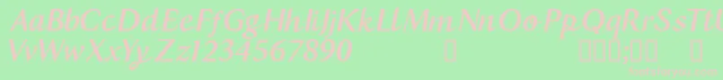 CfbostonRegular Font – Pink Fonts on Green Background