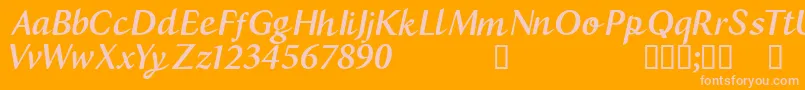 CfbostonRegular Font – Pink Fonts on Orange Background
