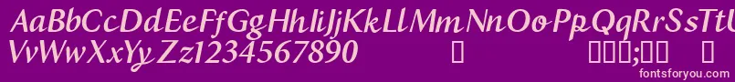 CfbostonRegular Font – Pink Fonts on Purple Background