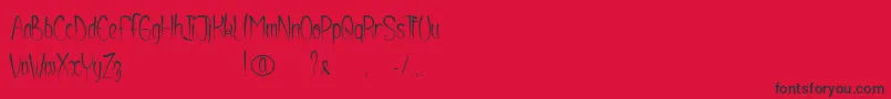 Shurikendancelikeatiger Font – Black Fonts on Red Background