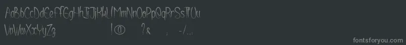 Shurikendancelikeatiger Font – Gray Fonts on Black Background