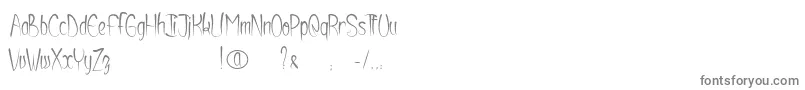 Shurikendancelikeatiger Font – Gray Fonts on White Background