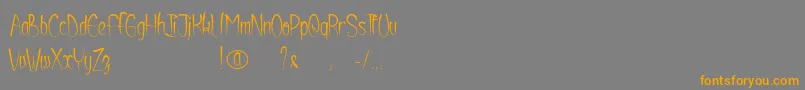 Shurikendancelikeatiger Font – Orange Fonts on Gray Background