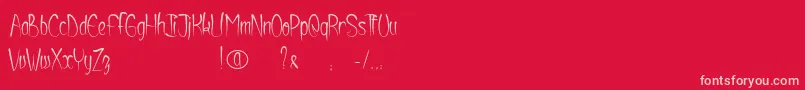 Shurikendancelikeatiger Font – Pink Fonts on Red Background