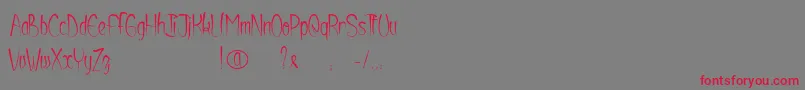 Shurikendancelikeatiger Font – Red Fonts on Gray Background