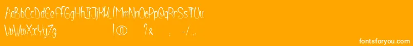 Shurikendancelikeatiger Font – White Fonts on Orange Background