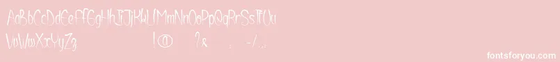 フォントShurikendancelikeatiger – ピンクの背景に白い文字