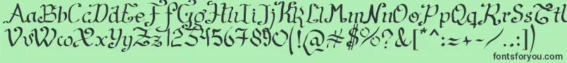 ArtesanР±as2011 Font – Black Fonts on Green Background