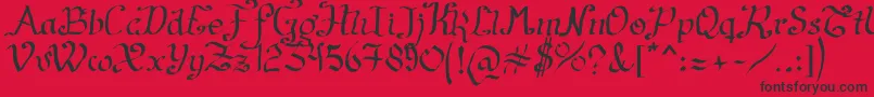 ArtesanР±as2011 Font – Black Fonts on Red Background