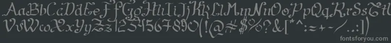 Шрифт ArtesanР±as2011 – серые шрифты на чёрном фоне