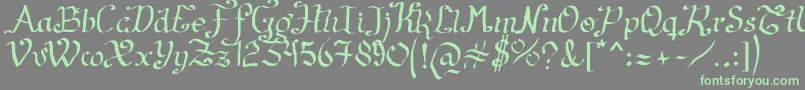 ArtesanР±as2011 Font – Green Fonts on Gray Background