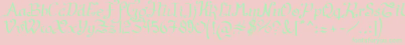 ArtesanР±as2011 Font – Green Fonts on Pink Background