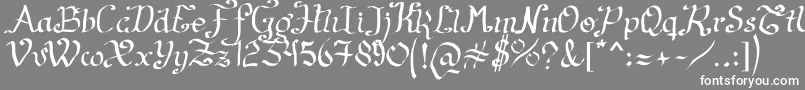 Шрифт ArtesanР±as2011 – белые шрифты на сером фоне