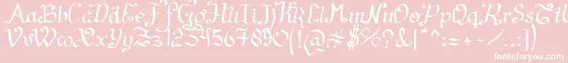 ArtesanР±as2011 Font – White Fonts on Pink Background