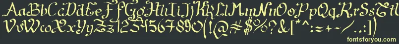 ArtesanР±as2011 Font – Yellow Fonts on Black Background