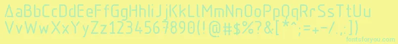 Aadhunik Font – Green Fonts on Yellow Background
