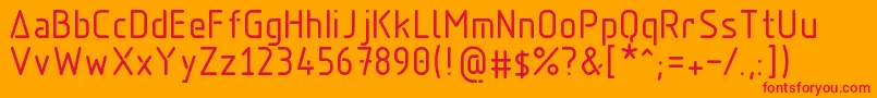 Aadhunik Font – Red Fonts on Orange Background