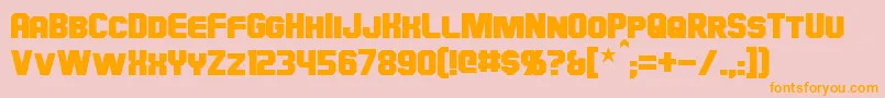 Hauser Font – Orange Fonts on Pink Background