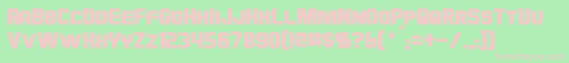 Hauser Font – Pink Fonts on Green Background