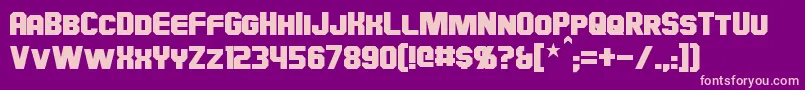 Hauser Font – Pink Fonts on Purple Background