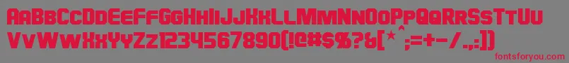 Hauser Font – Red Fonts on Gray Background