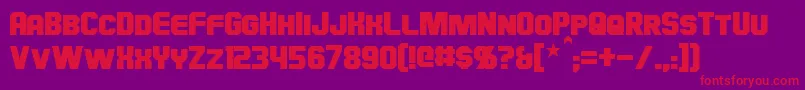 Hauser Font – Red Fonts on Purple Background